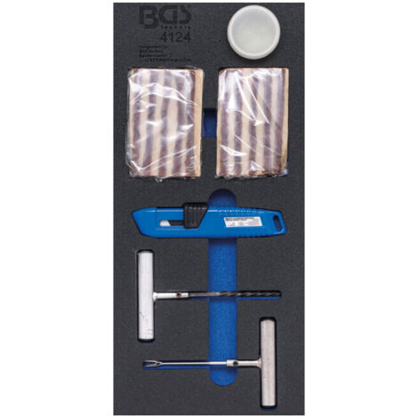 Insert de servante d'atelier 1/3 : Kit de réparation de pneus 54 pièces BGS