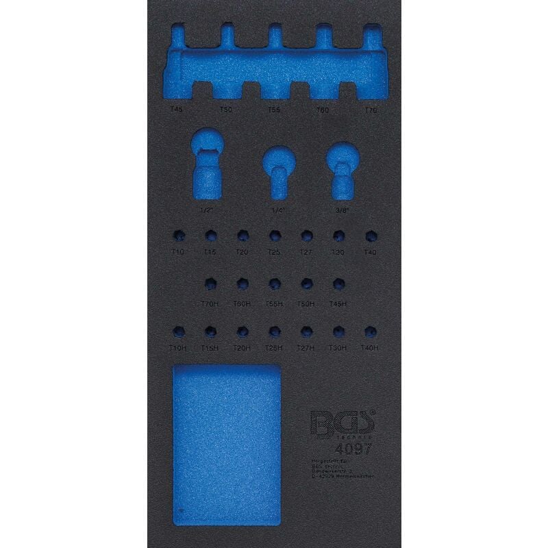 Insert de servante d'atelier 1/3, vide pour art. 4097 bgs 4097-1