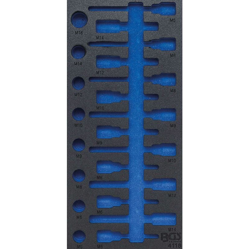 Bgs Technic - insert de servante d'atelier 1/3 vide pour art. 4118 bgs 4118-1