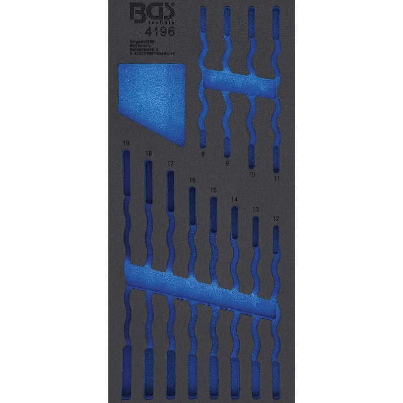 Bgs Technic - insert de servante d'atelier 1/3 vide pour art. 4196 bgs 4196-1