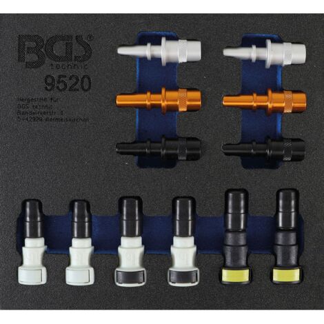 Insert de servante d'atelier 1/6 : Assortiment de bouchons tuyaux diesel et essence  12 pièces