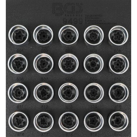 Jeu D'alésoirs BGS 65530 Pour Capteurs ABS - 8 Pièces (diamètres 10 à 18 Mm) - Pour Audi, VW, Seat, Skoda, Opel