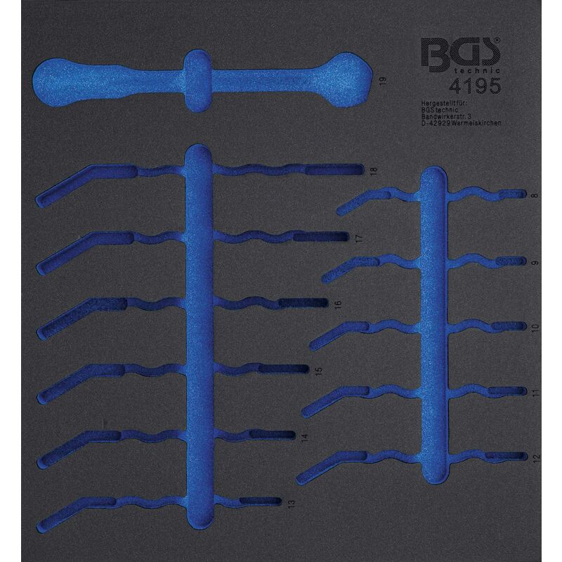 Bgs Technic - insert de servante d'atelier 2/3 vide pour art. 4195 bgs 4195-1