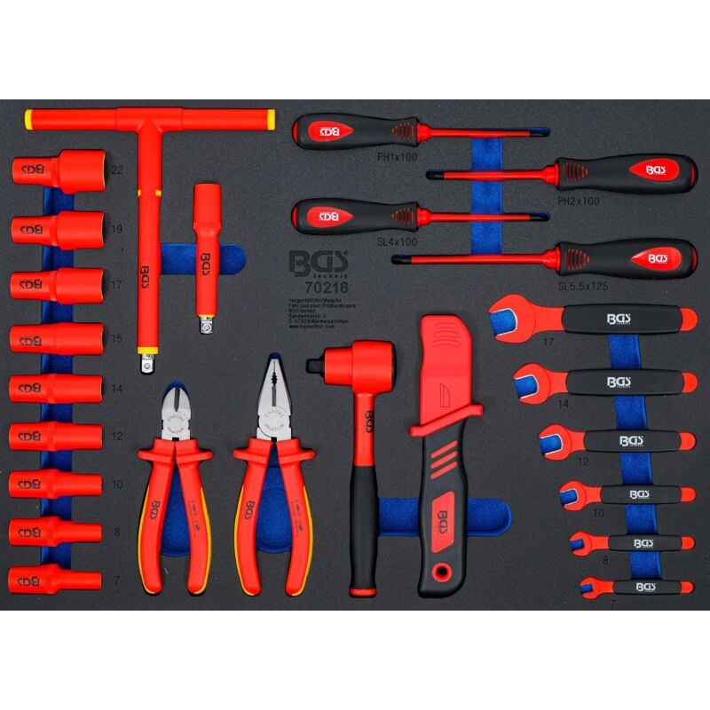 Insert de servante d'atelier 3/3 : Jeu de douilles vde 10 mm (3/8') 26 pièces