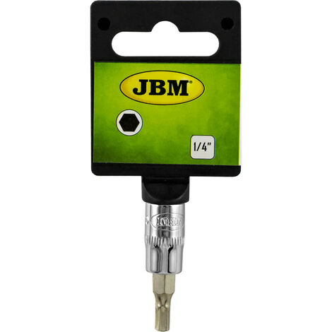 Insert de tournevis hexagonal de 3 mm. Chrome JBM13374