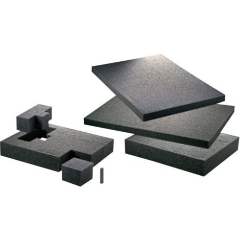 Mousse antistatique Wolfgang Warmbier 4550.06.0300 300 x 300 x 6 mm noir 1 pc s L x l x h