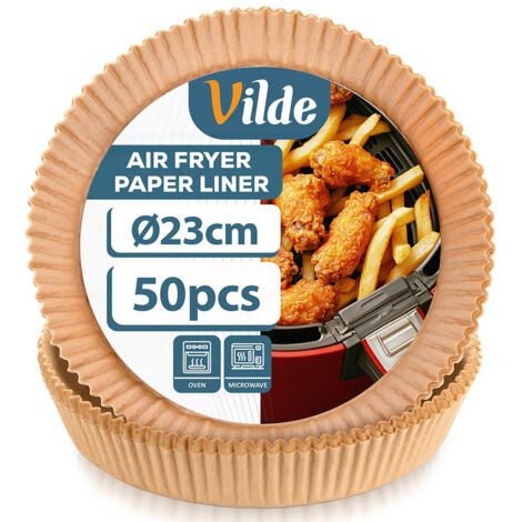 Insert en papier pour friteuse à air chaud, rond, 23 cm, 50