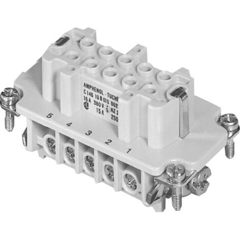 Insert femelle Nombre total de pôles 10 + PE Amphenol C146 10B010 002 1-1 Heavy/mate® C146 1 pc(s)