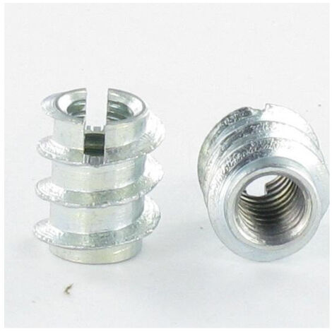 Insert Fendue M6 13X15 Acier zingué blanc
