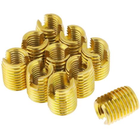 Insert fileté, 10pcs M8 x M5, insert taraudé, insert fileté 302, fente, douille à vis pour réparation de filetages