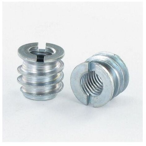 VIS EXPRESS Insert fileté bois fendu 13X13 M6 Acier zingué-30 pièces