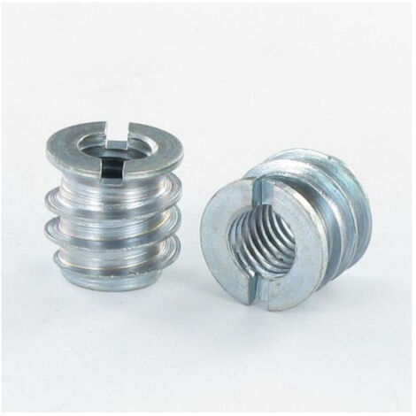 Insert fileté bois fendu Acier zingué M8 13X13-200 pièces