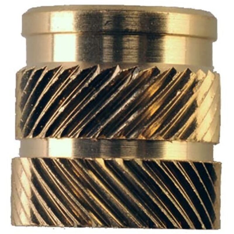 Insert fileté, M3.5, en Laiton, fixation ø 4.8mm, l 7.1mm ( Prix pour Sachet de 100 )