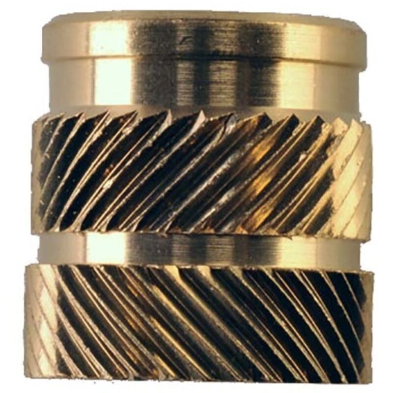Insert fileté, M4, en Laiton, fixation ø 5.6mm, l 8.2mm ( Prix pour Sachet de 100 )