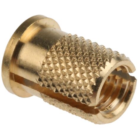 Insert fileté RS PRO, M6, en Laiton, fixation Ø 8mm, L 12.7mm ( Prix pour Sachet de 100 )