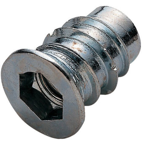 Insert fileté vissable M6 Globstar ECR312815 12x15 mm Zincé - 50 pièces