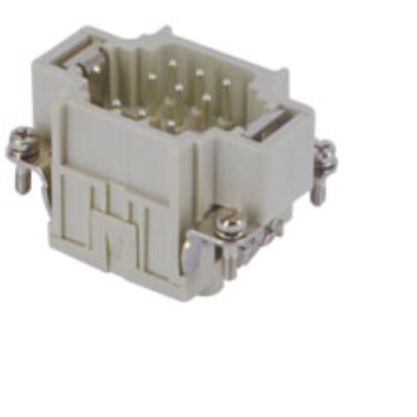 insert mâle - a lame de pression - 9p+t - 10a - 400v - gabarit 44.27 - ilme cdsm09