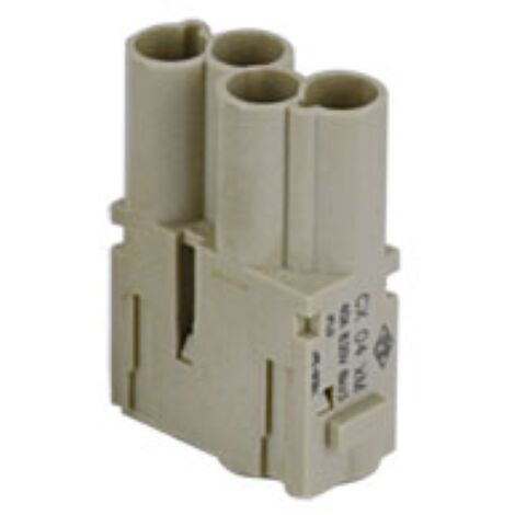 insert mâle - a sertir - 4 pôles - 40a - 830v - ilme cx04xm
