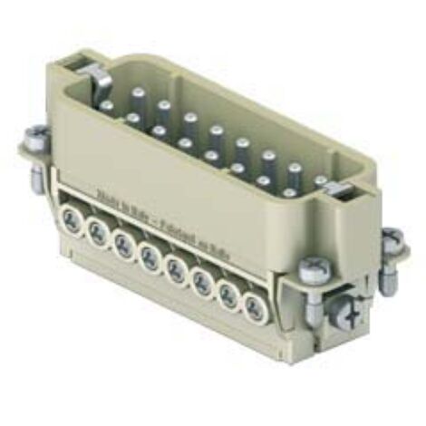 insert mâle - a visser - 16p+t - 16a - 250v - gabarit 66.16 - numéroté de 17 à 32 - ilme cdam16n