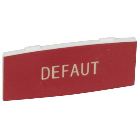Insert Osmoz avec texte à enclipser sur un cadre - alu petit modèle avec marquage DEFAUT sur fond rouge LEGRAND 024340