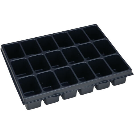 Insert pour petites pièces i-BOXX® iB 72 l349xP265xH63mm polystyrène avec 18 cuv