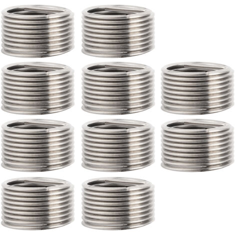 [Insert pour réparation de filetage] + Kit 10 inserts filetés pour conversion métrique/imperiale M16 x 1.5 x 1D en SUS304