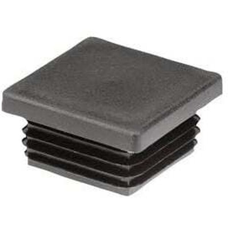 Vis Express - Bouchon carré 80X80 Epaisseur Tube 2A4.5 Polyethylène noir-20 pièces
