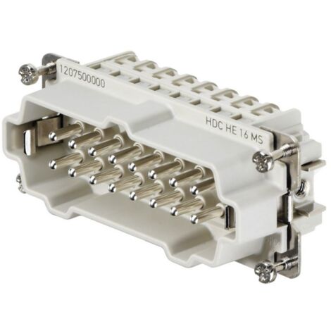 Insert Weidmuller série HE, 16 contacts , 16A, Mâle ( Prix pour 1 )