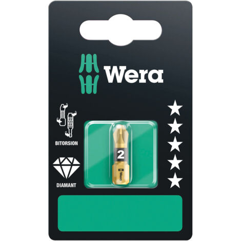 INSERT WERA CARDÉ BIT - LOT DE 1 EMBOUT POZIDRIV PZ 1 25 MM