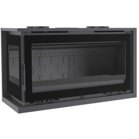 Insertable de Leña 100 cm a 2 Caras Rincón Izquierda con Turbinas FM Modelo IT-122 IFK Cristal Serigrafiado