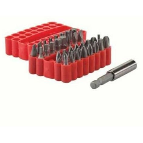 INSERTI 33 PZ MINI PUNTE PUNTA TRAPANO AVVITATORE CACCIAVITE TORX PIATTO 25MM
