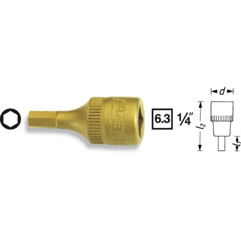 Inserti a bussola 8501 1/4 di pollice Interno esagonale SW 5mm L.28mm