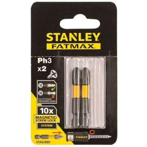 Inserti esagonali Ph3 set due pz 50 mm Stanley
