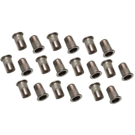 Inserti filettati in acciaio inox AISI 304 A2 da 8 mm – Passo 8 x 125 – Dentellatura antirotazione – Confezione da 20 inserti per un fissaggio sicuro – AISI 304