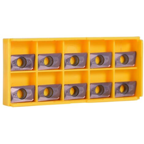 Inserti in metallo duro per lamiera, 10 pezzi APMT1604 M2 VP15TF CNC, inserti in metallo duro, tornio da taglio a lama con scatola viola per la lavorazione di acciaio inossidabile comune