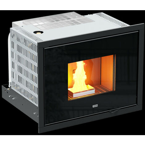 Inserto Camino FOCO - Idro - Mod. 25 - Classe Energetica A++ - Full Glass - Con Sist. Scarico Laterale