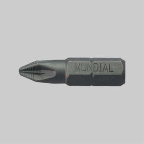 Inserto croce 'pozidriv' mundial 1/4"   pz 2 (12 pezzi) MUNDIAL