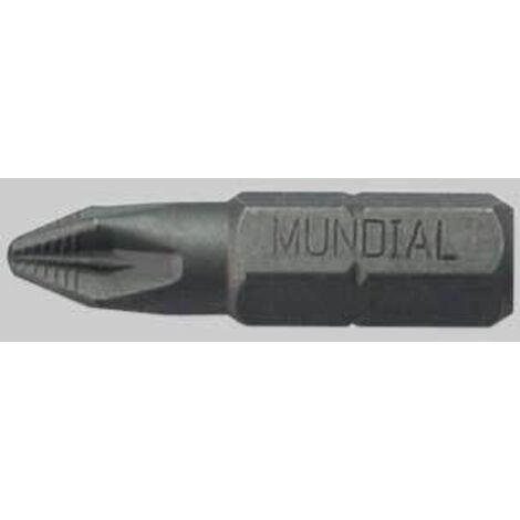 Inserto croce pozidriv mundial 1/4" pz 1 conf. da 12 pz