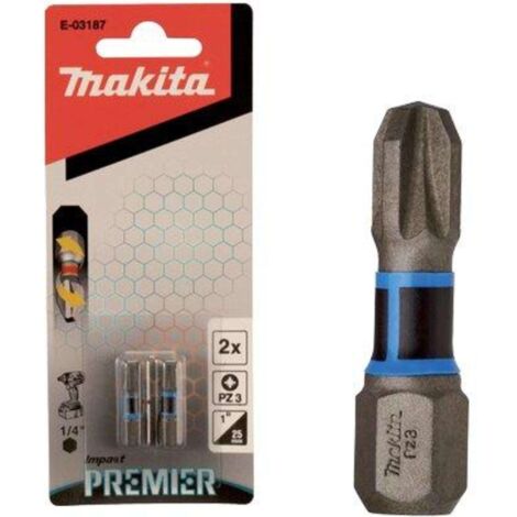 INSERTO CROCE POZIDRIV X AVVITATORE IMPULSI MAKITA - PZXMM 3X25 CF=PZ 2 - 3 confezione