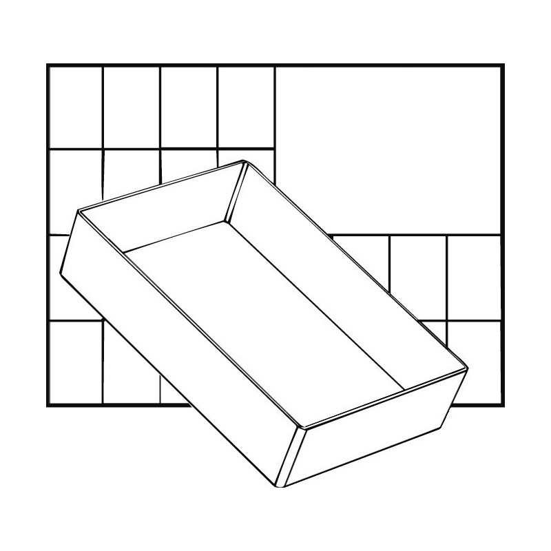 

Raaco - Insertao de cajón A6 - 47x109x157 mm - A6-1 Insertao de cajón, juego con 2 unidades