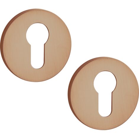 Inserto de roseta redonda para manija de puerta interior, oro rosa