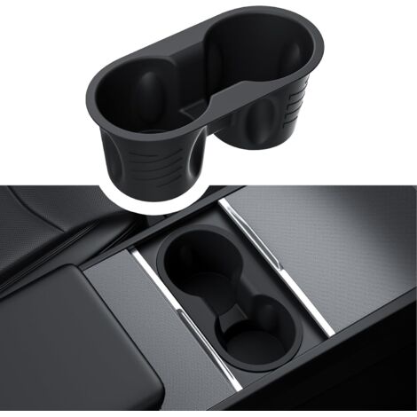 Inserto de silicona para portavasos de consola central del Tesla Model Y Juniper 2025-2026 y del Model 3 Highland 2024-2025. Accesorios interiores para el Model Y Juniper y el Model 3 Highland.