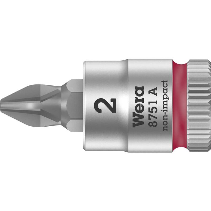 Image of Wera - 8751 a 05003351001 Croce Phillips Inserto giravite a bussola ph 2 1/4 (6.3 mm)