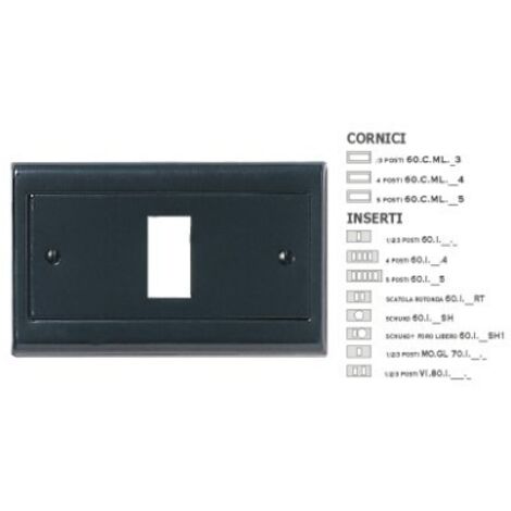 Inserto Grigio Antracite 2 Fori ( MASTER cod. 60I382 )