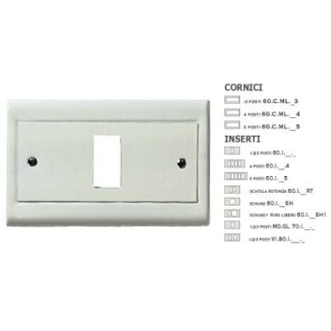 Inserto Laccato 4 Fori Bianco ( MASTER cod. 60I104 )