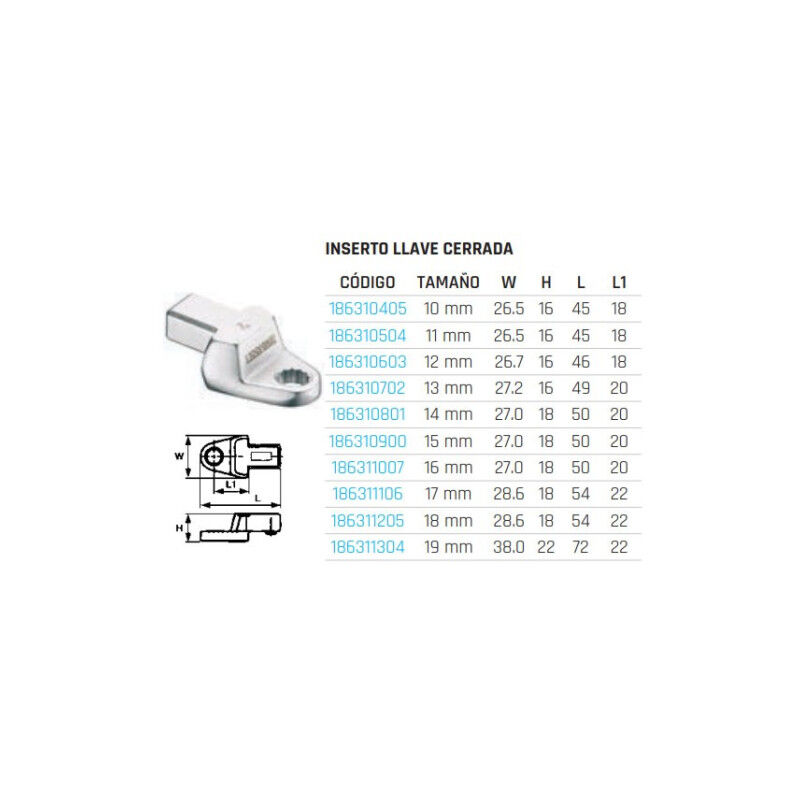 

Teng Tools - Inserto llave cerrada/estrella (inserción 9x12 mm) 690710 | 16 mm