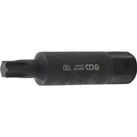 Inserto  lunghezza 100 mm  attacco esagono esterno 22 mm  profilo a T (per Torx) T60