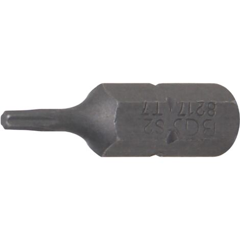 Inserto  lunghezza 25 mm  attacco esagono esterno 6,3 mm (1/4")  profilo a T (per Torx) T7