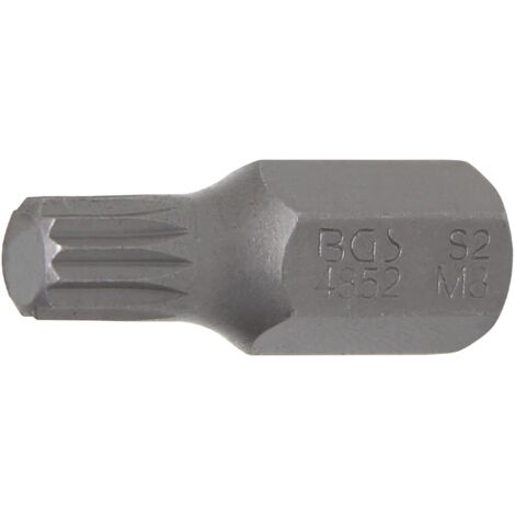 Inserto lunghezza 30 mm attacco esagono esterno 10 mm (3/8") poligonale interno (per XZN) M8
