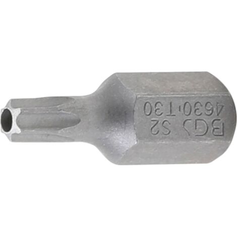 Inserto lunghezza 30 mm attacco esagono esterno 10 mm (3/8") profilo a T (per Torx) con alesatura T30